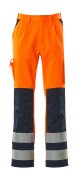 07179-860-141 Byxor med knäfickor - hi-vis orange/marin