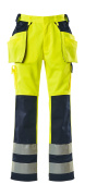 09131-470-171 Byxor med hängfickor - hi-vis gul/marin