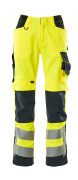 15579-860-14010 Byxor med knäfickor - hi-vis orange/mörk marin