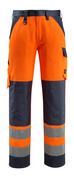 15979-948-17010 Byxor med knäfickor - hi-vis gul/mörk marin
