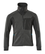 17484-319-09 Sweatshirt med blixtlås - svart