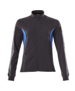 18494-962-01091 Sweatshirt med blixtlås - mörk marin/azurblå