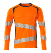 19081-771-1444 T-shirt, långärmad - hi-vis orange/mörk petroleum