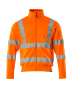 50115-950-14 Sweatshirt med blixtlås - hi-vis orange