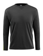 50128-933-0917 T-shirt, långärmad - svart/hi-vis gul